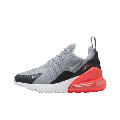 Nike Air Max 270 Anti Slip Wear Resistant Low Top Kids' Running Shoes Gray/Black Teenagers
