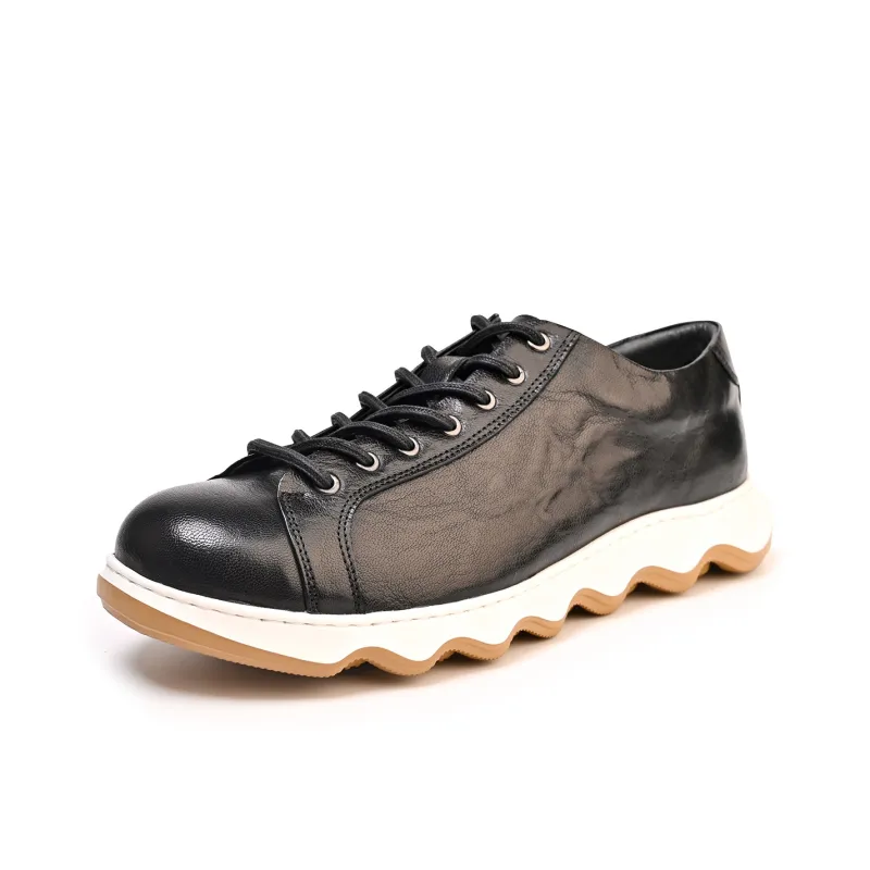 LEYGMENLG Low Top Casual Shoes Men's Black-0