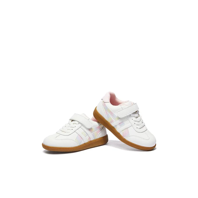 Snoffy Durable Breathable Low-Top Kids' Skateboarding Shoes Light Cloud White/Pink Kids'-3