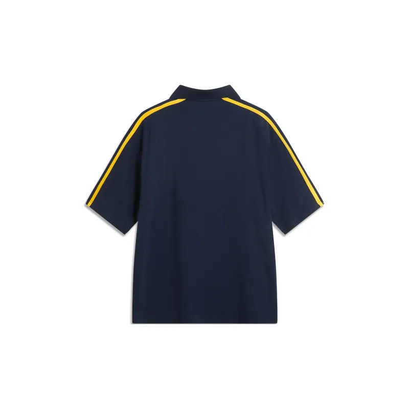LiNing Sports Life Collection Polo Shirt Unisex Dark Marine Blue-1