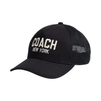 COACH Cotton Baseball Caps Women's Black