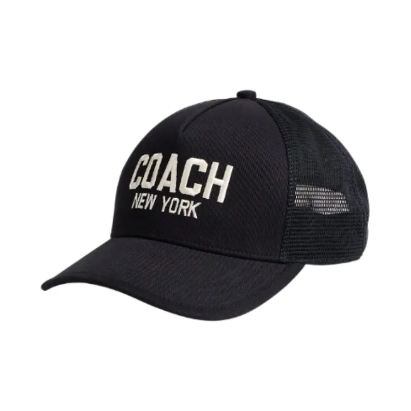 COACH Cotton Baseball Caps Women's Black-0