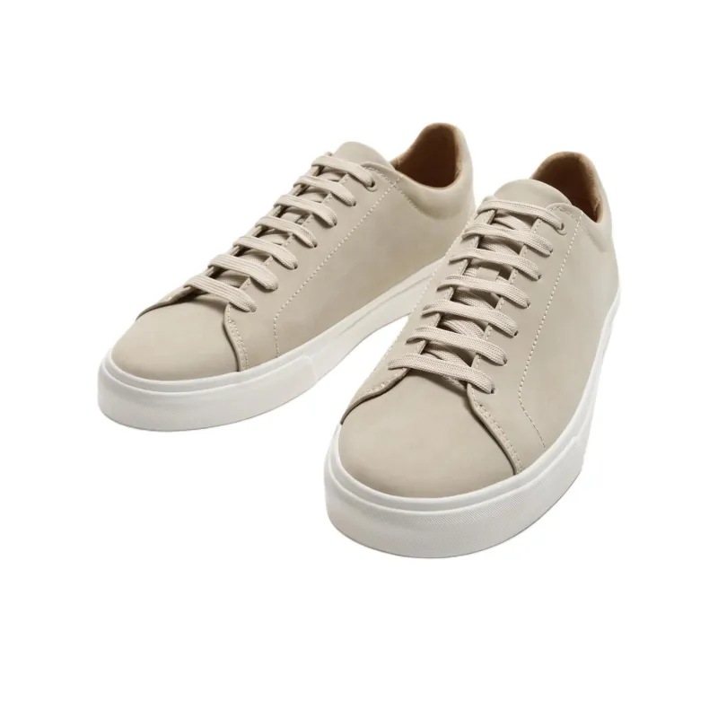 ZARA Low Top Skateboard Shoes Men's Beige-2