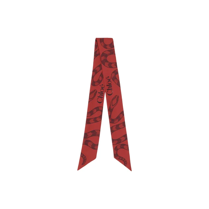 Chloe Silk Silk Scarves Women's Red-0