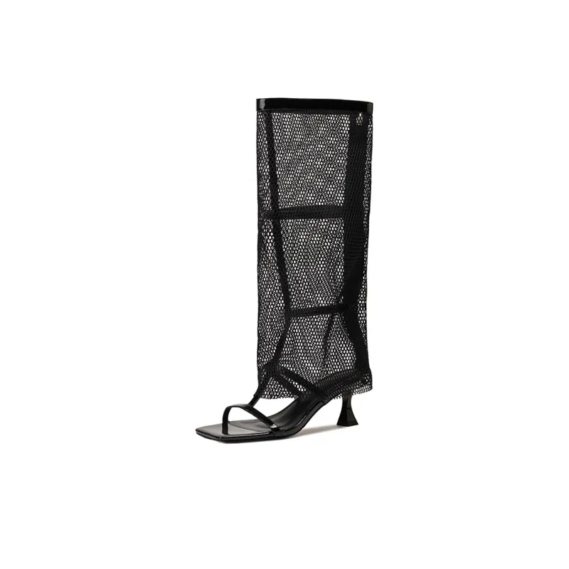Su Yanjiao Web Boots Knee high Boots 6.5CM Women's-3