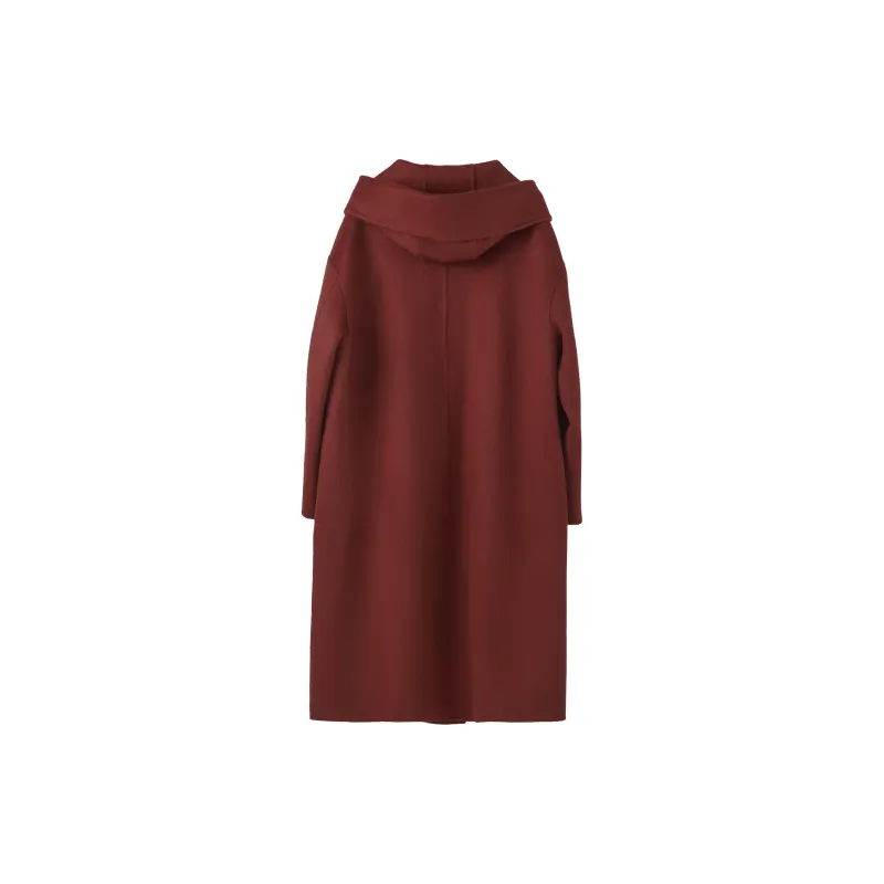 Fstudio Korean Petite Solid Color Lapel Woolen Velvet Jacket Women's-1