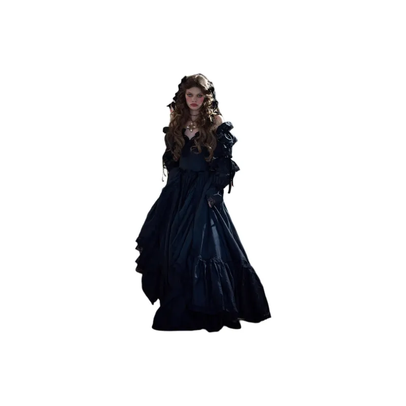 Selkie Collection FW24 Evening Dress Women's Black-4
