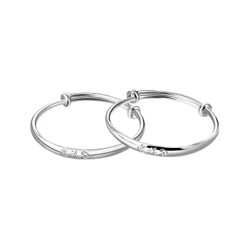 LAOYINJIANG S999 Fine Silver Bangles Kids'