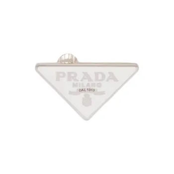 PRADA 925 Sterling Silver Clip-On Earrings Women's White