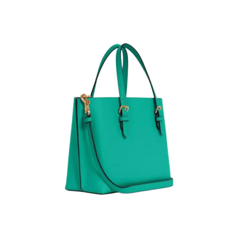 COACH Mollie Cow Leather Tote Bag, Shopping Bag, Portable Crossbody Bag, Shoulder Bag Medium Size Women's Green-1