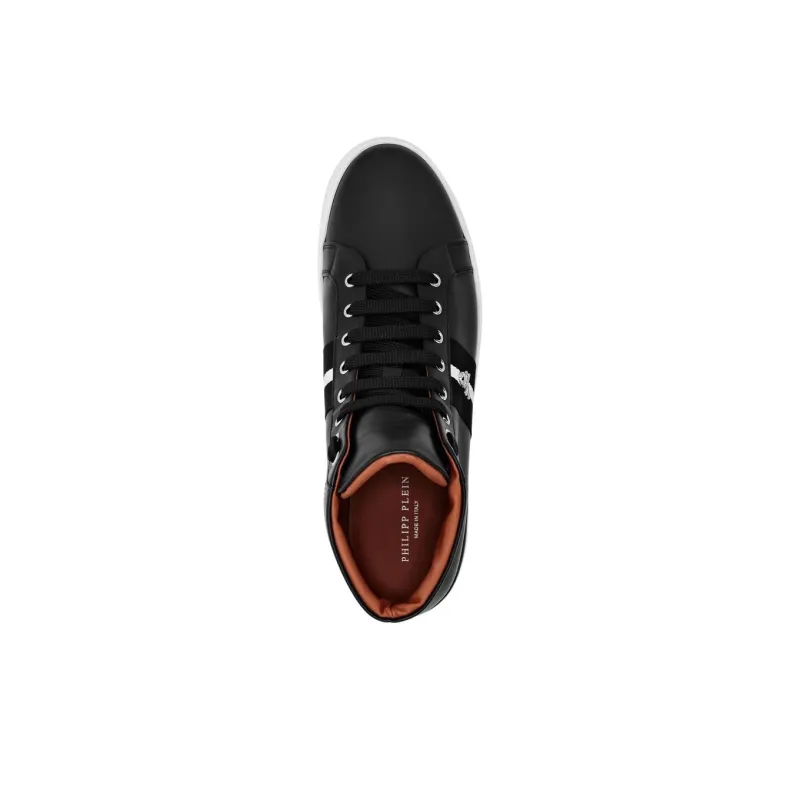 PHILIPP PLEIN High Top Skateboard Shoes Unisex Black-3