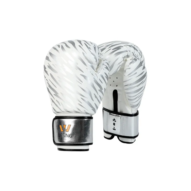 WESING Boxing Gloves Unisex Black White-3