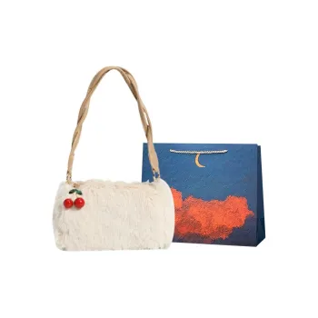 Elsvet Plush Shoulder Bag Regular Women's Cherry Bag