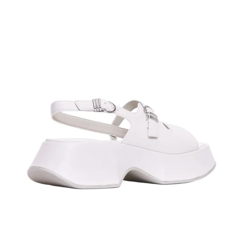 Vic Matie One Strap Sandals 6cm Women's White-4