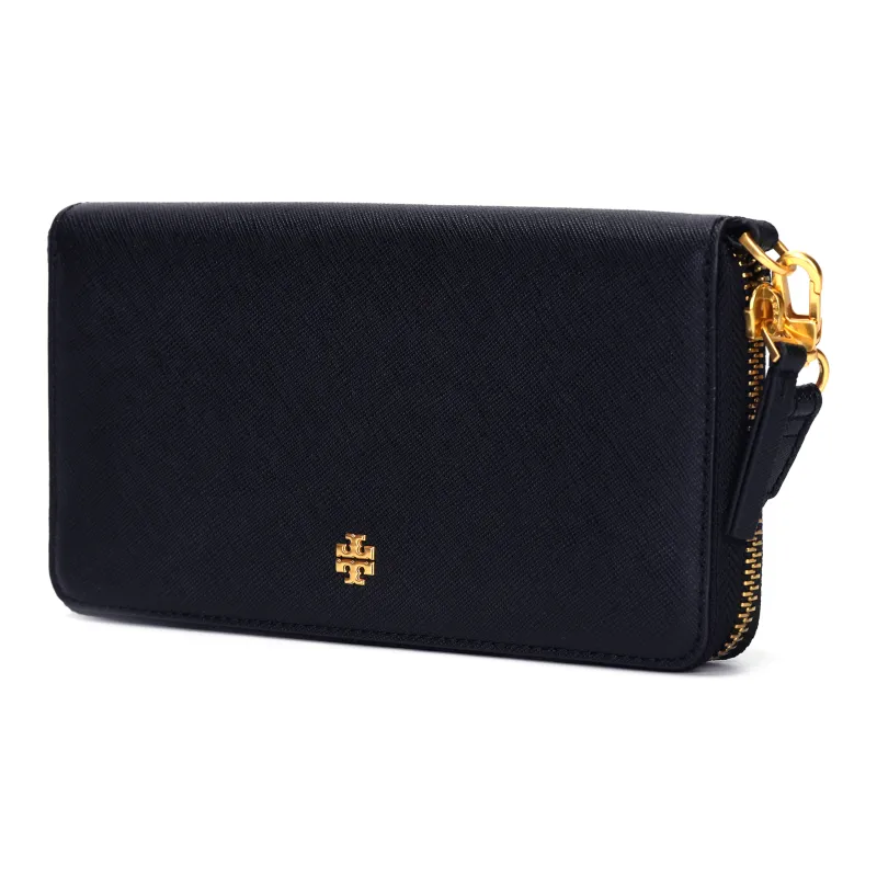 TORY BURCH Leather Coin Purses Wallets Women's Black-1