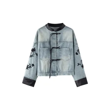 Wbwq Denim Jackets Women's Blue