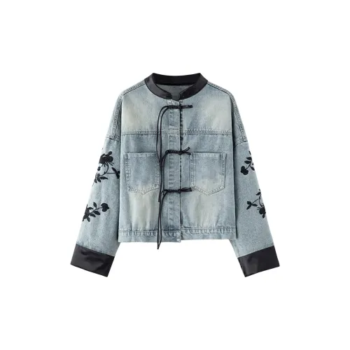 Wbwq Denim Jackets Women's Blue