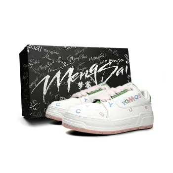 Mengsai Anti Slip Wear Resistant Low Top Skateboard Shoes Women's Pink