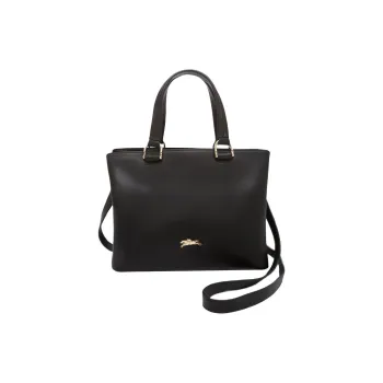 LONGCHAMP Honoré Leather Handbag Women's Black