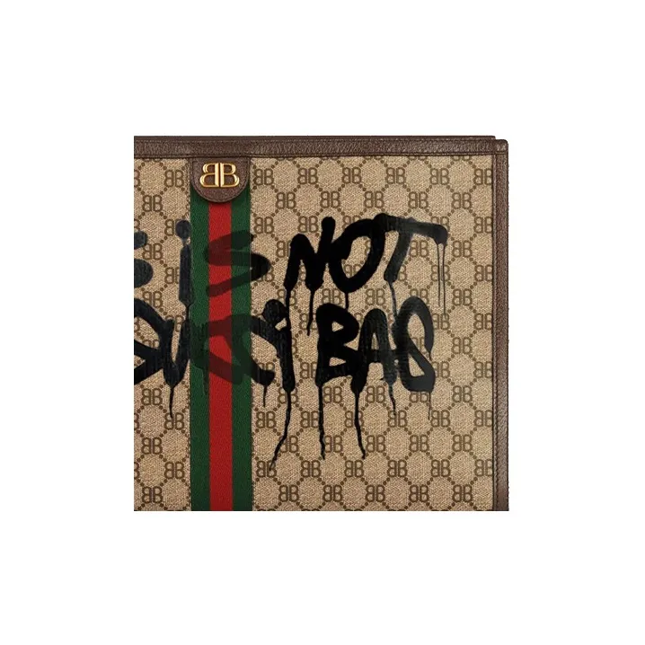 Balenciaga Coated Canvas Laptop Compartment Bag Women's Brown-3
