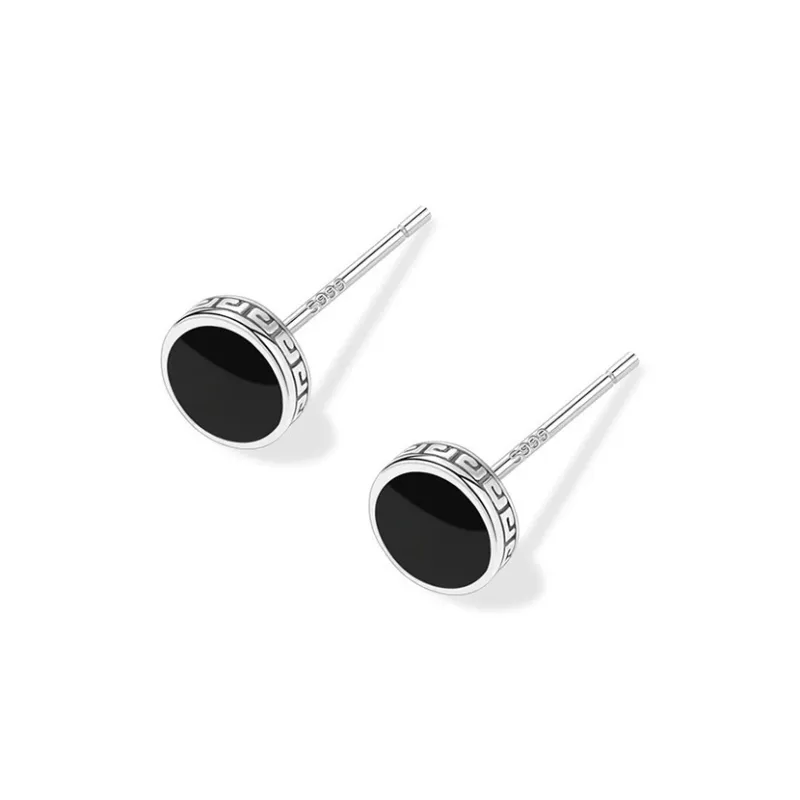 AILI S999 Fine Silver Individual Design Premium Versatile Trendy Niche Design Anti Allergy Ear Studs Unisex-0