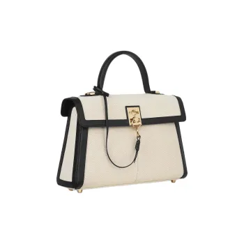 CAFUNE Cotton Canvas Shoulder Bag Crossbody Bag Handbag Medium Size Women's Beige