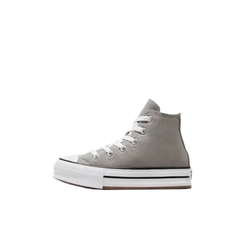Converse Chuck Taylor All Star Lift Anti-Slip Wear-Resistant High-Top Kids Canvas Shoes Gray White Kids'