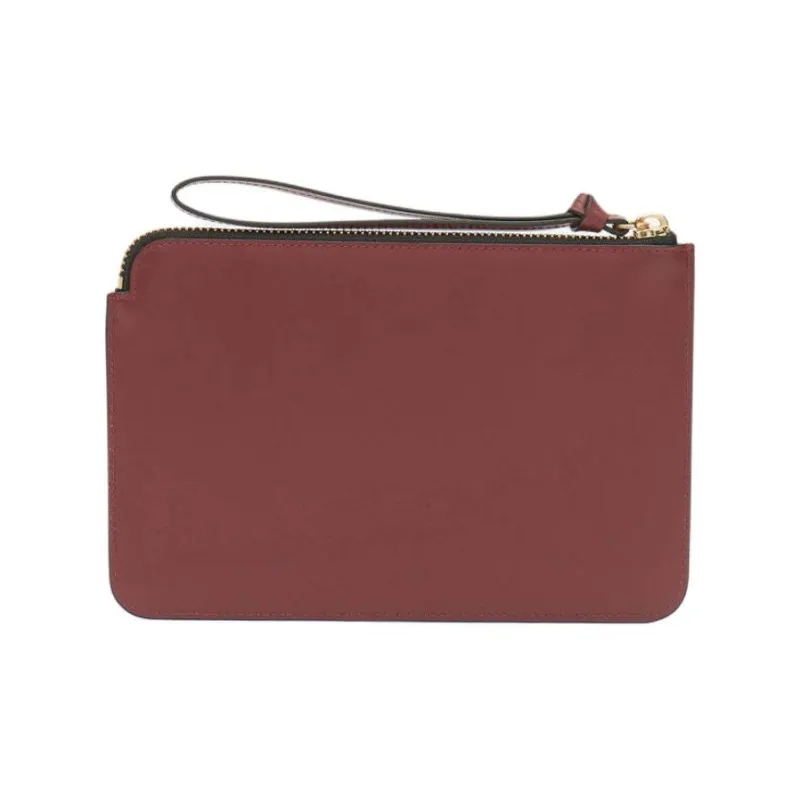 ISABEL MARANT Cow Leather Clutch Women's Burgundy Red-2