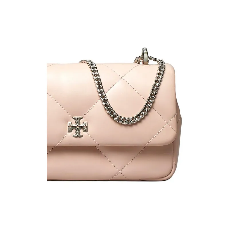TORY BURCH Kira Nappa Leather Shoulder Bag, Crossbody Bag Mini Women's Pink-4