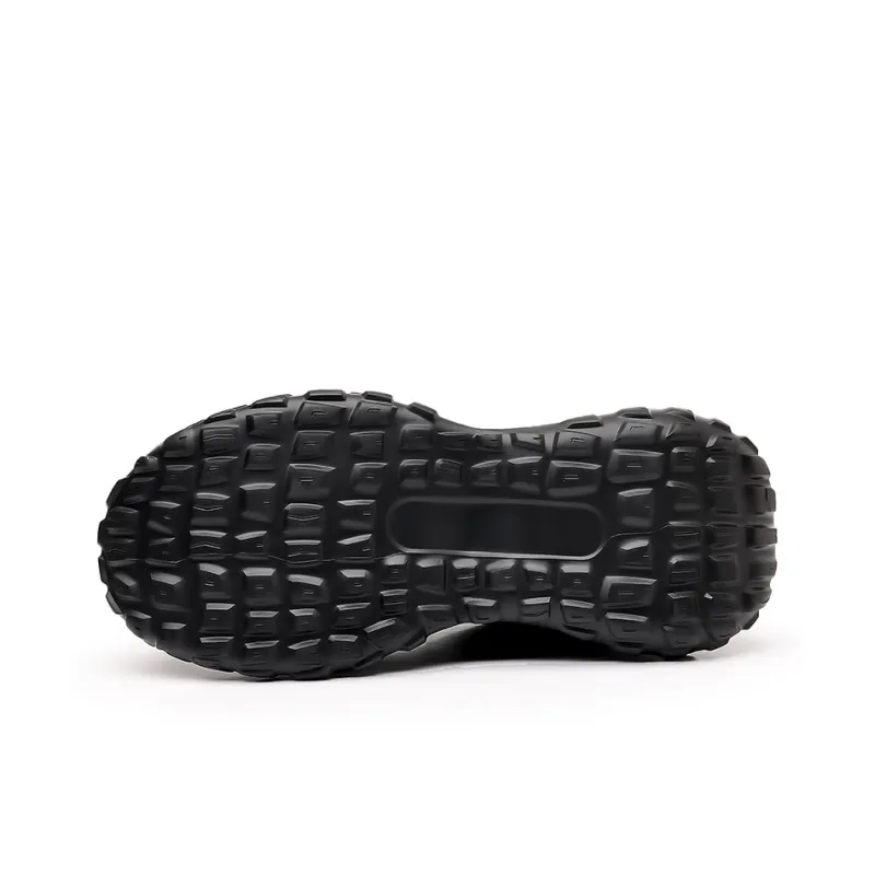 Kangaroo Head Wear Resistant Low Top Chunky Sneakers Unisex Black-3