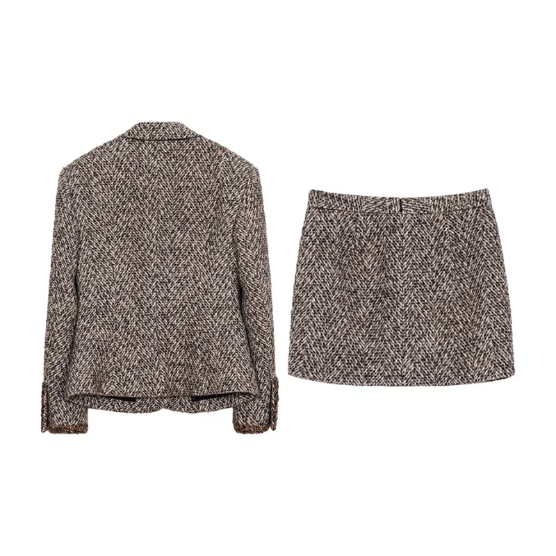 NancyCavally Skirt Set Women's Brown-1