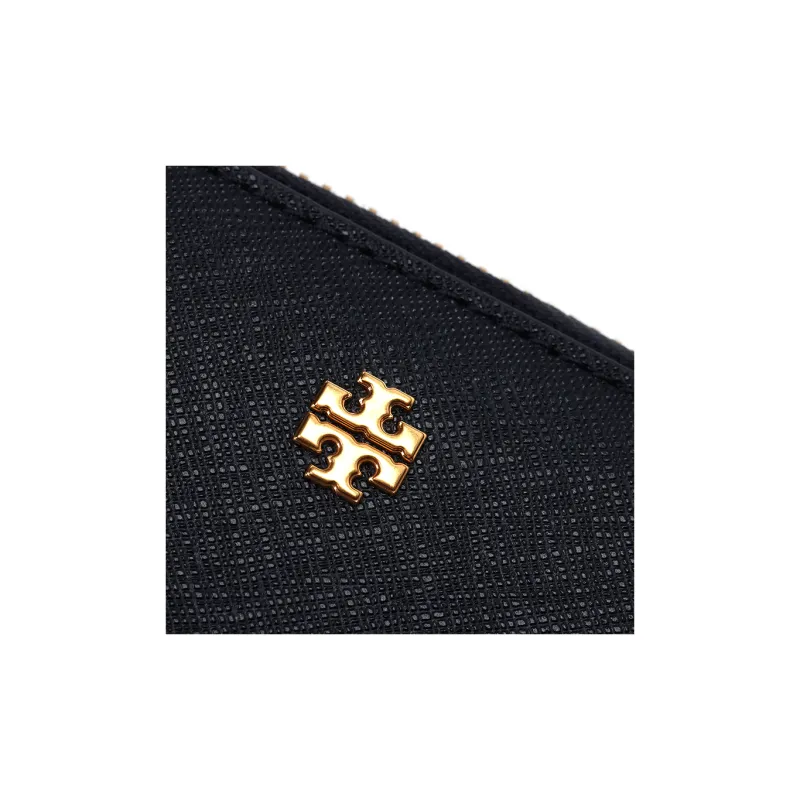 TORY BURCH Leather Coin Purses Wallets Women's Black-4