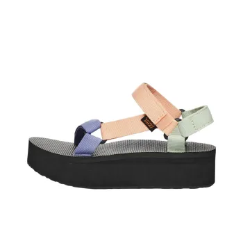 Teva Beach Sandals Women's Beige Green Purple