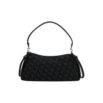CALVIN KLEIN Fabric Shoulder Bag Medium Size Women's Space Black
