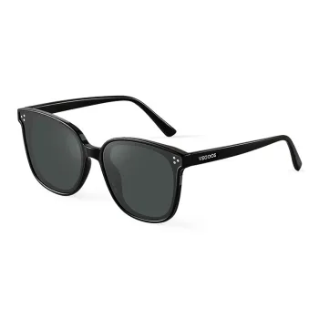 VEGOOS TR/Memory Plastic Square Sunglasses Unisex Tea Brown