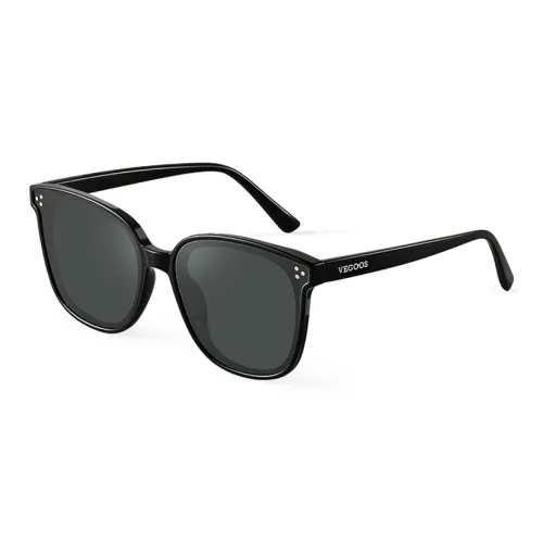 VEGOOS TR/Memory Plastic Square Sunglasses Unisex Tea Brown