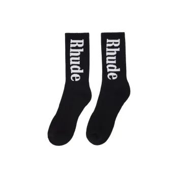 RHUDE Mid-Calf Socks Men's 1 Pack Black