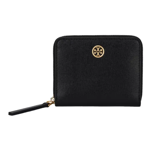 TORY BURCH Robinson Leather Wallet Women's Black