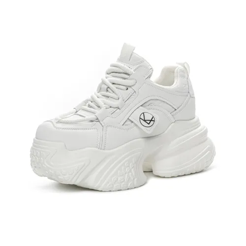 Shangjinni Anti Slip And Wear Resistant Height Increasing Low Top Chunky Sneakers Women's