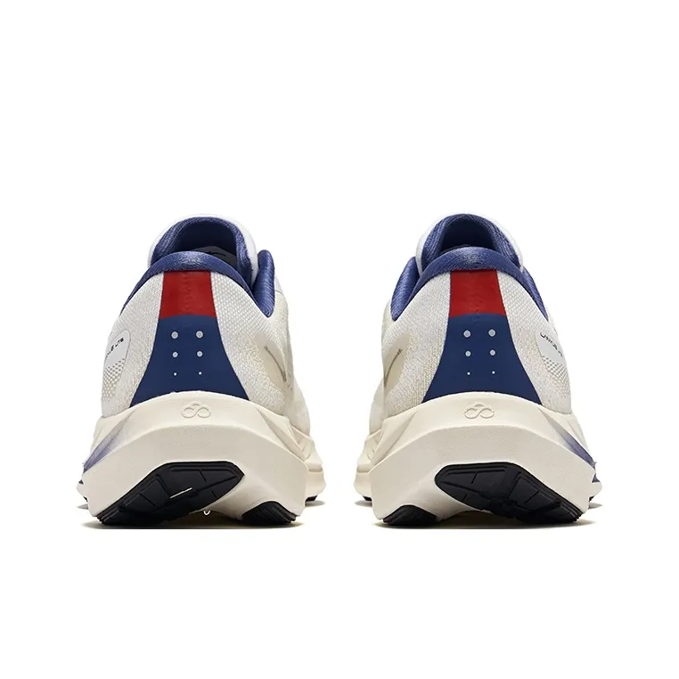 Erke Cushioning Lightweight Rebound Low Top Casual Running Shoes Men's Erke White Midnight Blue-3