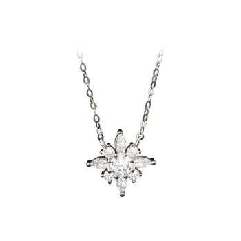 KEMLAIDA S999 Silver Moissanite Necklaces Women's