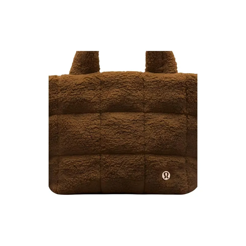 Lululemon Textured Brushed Fabric One Shoulder Handbag Crossbody Bag Women's Caramel-2
