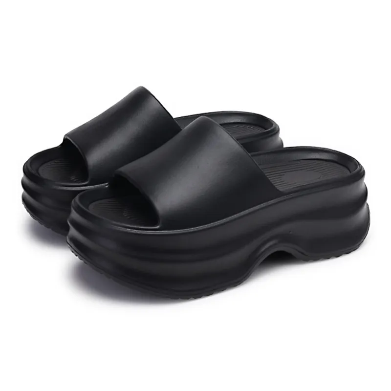XMISTUO Minimalist Style Fashion Squashy And Bouncy Feeling Platform Slippers For Women's-5
