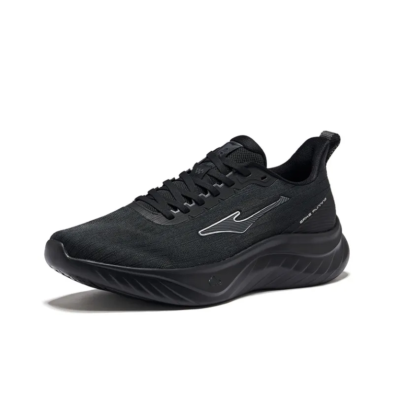 Erke Cushioning Rebound Lightweight Breathable Low Top Running Shoes Men's Jet Black-2