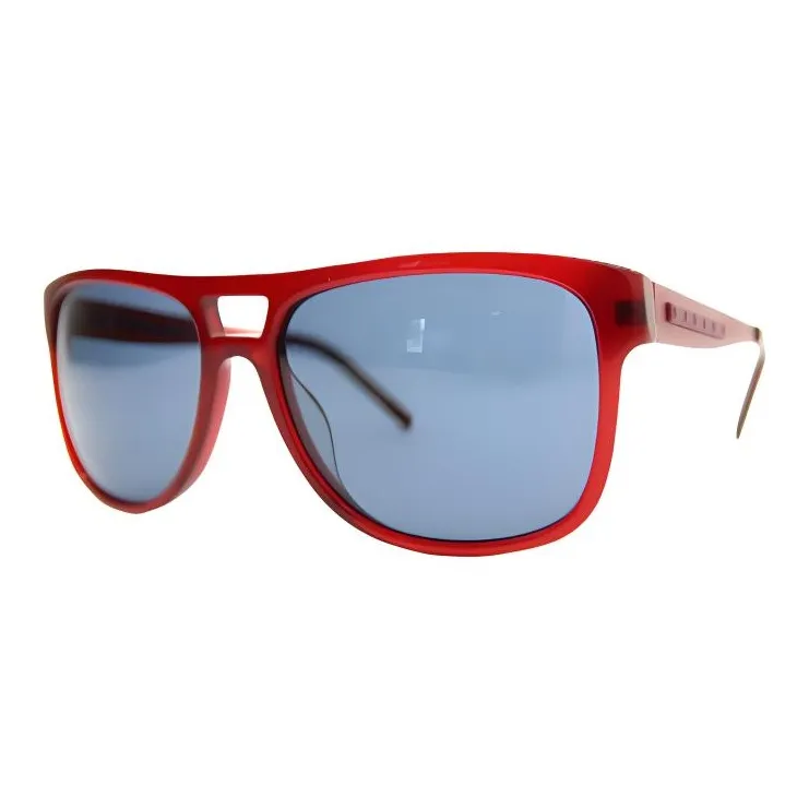XISILI Acetate Square Sunglasses Men's Red-0