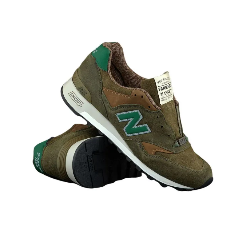 New Balance NB 577 Slip Resistant Low Top Running Shoes Unisex Dark Olive Green-2
