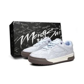 Mengsai Platform Height Increasing Vintage Niche Cute Fashion Puffy Shoes Low Top Skateboard Shoes Women's Haze Blue