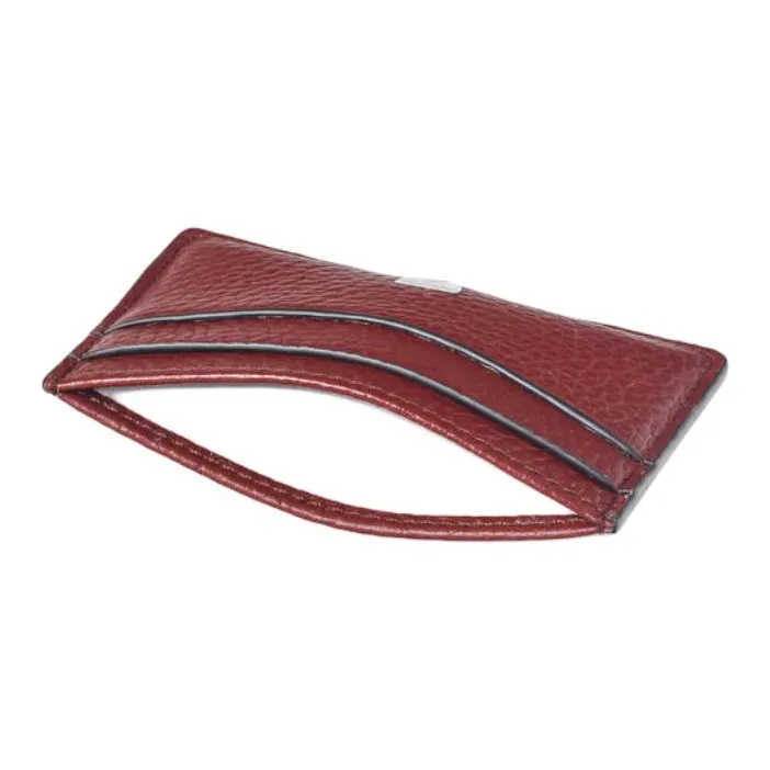 Aspinal Of London Full Grain Leather Card Holder Women's Red-2