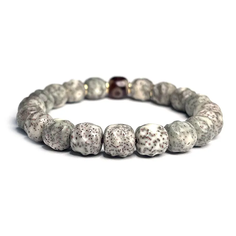 MOUNTAINS AND MANS Star Moon Bodhi Seeds New Chinese Style Good Luck Beaded Bracelet Unisex-2