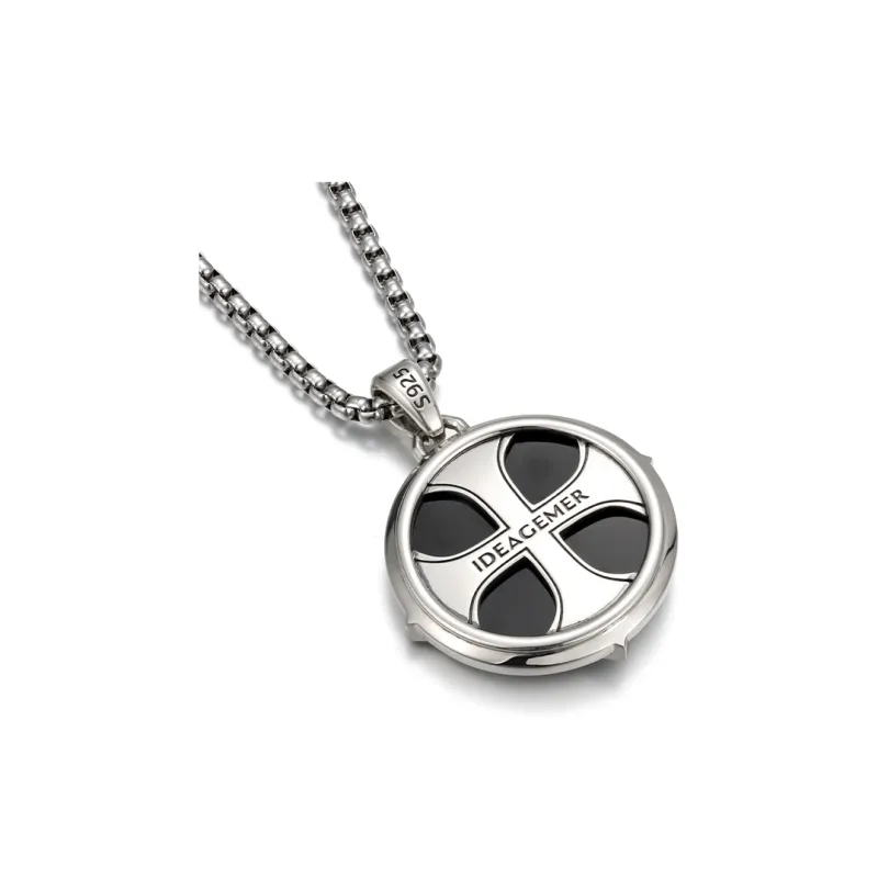 IDEAGEMER Agate Necklaces Men's-4